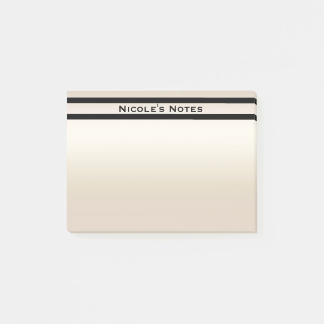 Gold Pearl Shimmer Glam Chic Modernes Personalisie Post-it Klebezettel (Vorderseite)