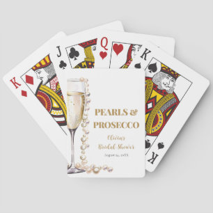 Gold Pearls und Prosecco Classic Spielkarten