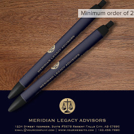 Gold Pen für das elegante Logo der Marine Justice Kugelschreiber