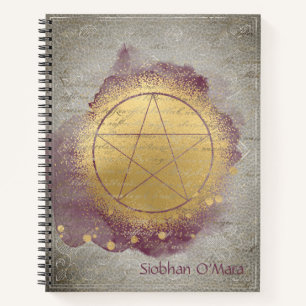Gold Pentagramm Hexen Journal Notizbuch