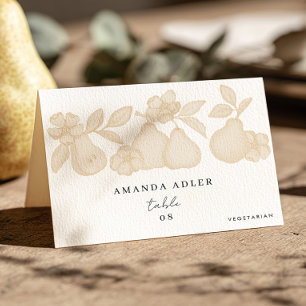 Gold Perfect Pear Brautparty Escort Card Tischnummer