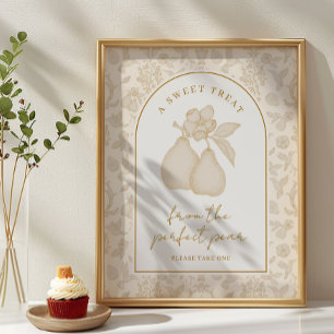 Gold Perfect Pear Brautparty Fevor Sign Poster