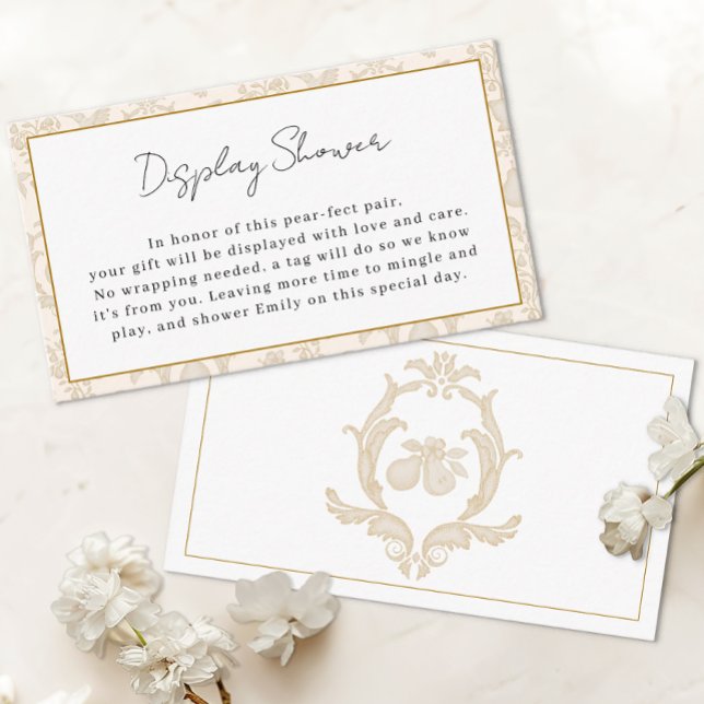 Gold Perfect Pear Display Dusch Einsteckkarte Begleitkarte (Display Shower Card)