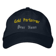 Gold Performer Navy Personalisierte Feier-Hut 