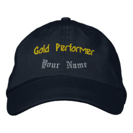 Gold Performer Navy Personalisierte Feier-Hut Bestickte Baseballkappe