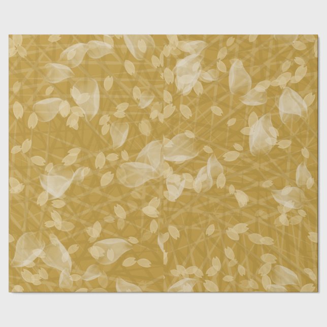 Gold-Petal-Geschenkpapier Geschenkpapier (Saum)