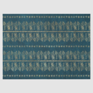 Gold Pfau-Blume für Aquamarine Entkoppelung Seidenpapier