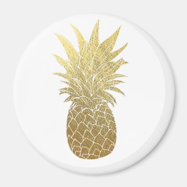 Gold Pineappelmagnet Magnet (Vorne)
