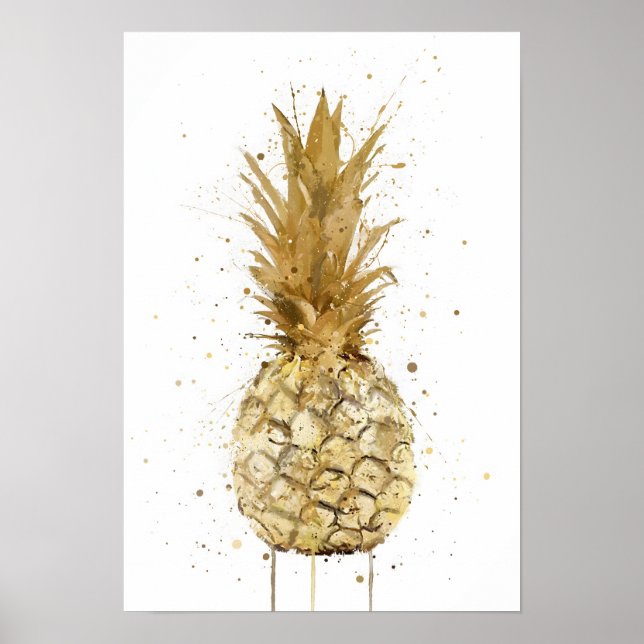 Gold Pineapple Poster (Vorne)