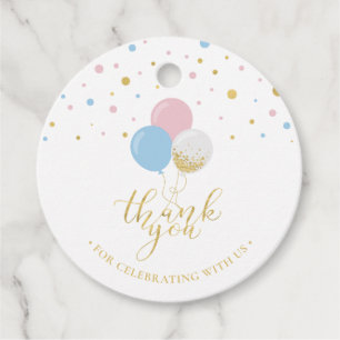 Gold, Pink, Blau Danksagungs-Anhänger für Baby S Geschenkanhänger
