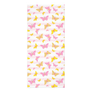 Gold & Pink Butterfly Werbekarte