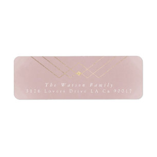 Gold Pink Elegance Diamond Geo Deko Wedding