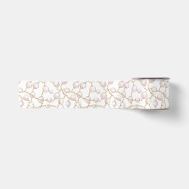 Gold Pink Glam Pearls Bridal Shower Satinband