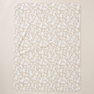Gold Pink Glam Pearls Weihnachten Sherpadecke