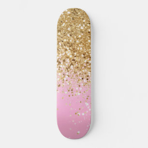 Gold Pink Glitzer #1 Skateboard