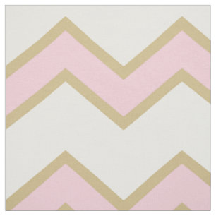 Gold Pink Large Zickzack Baby Girl Stoff