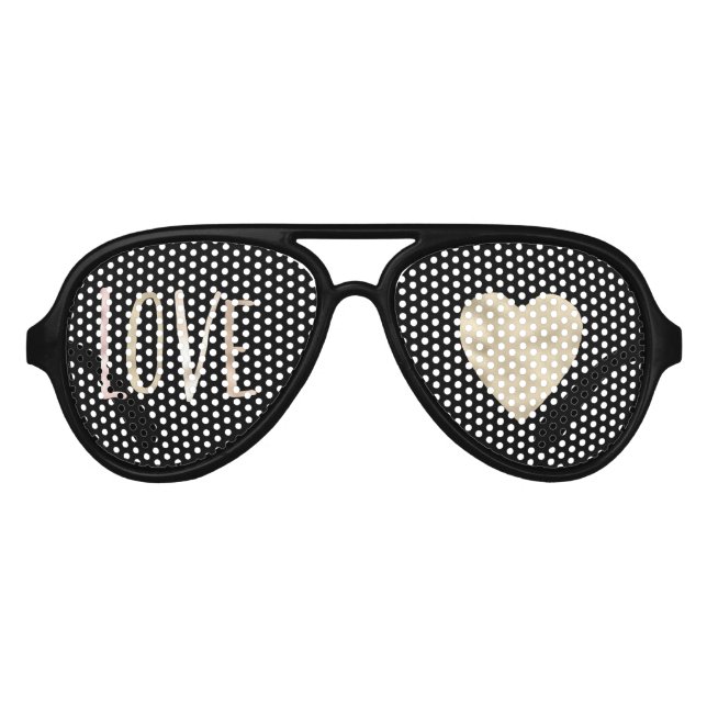 Gold Pink Liebe Herz Inspiration Zitat Partybrille (Vorderseite)