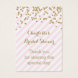 Gold Pink Stripes Brautparty Bevorzugungstags