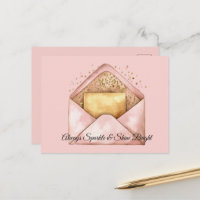 Gold Pink Umschlag Funkeln Glanz