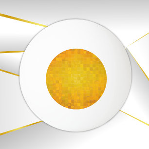 Gold Pixel Art   Drei Sterne Tischtennisball