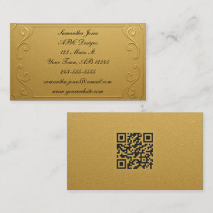 Gold Plaque QR Code Business Card Visitenkarte