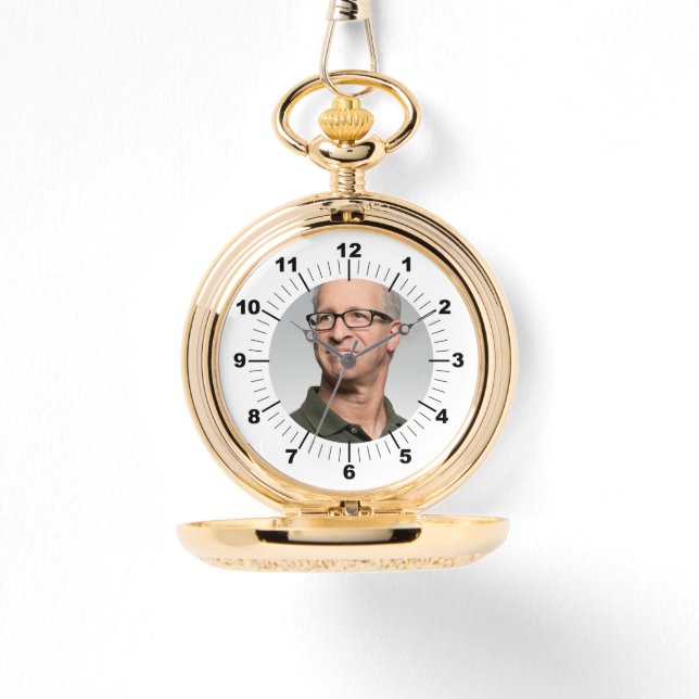 Gold Pocket Watch - Personalisiert Armbanduhr (Vorderseite)