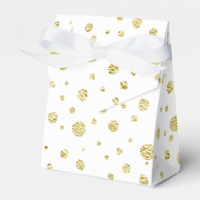 Gold Polka Dot für Geschenkboxen Geschenkschachtel (Vorderseite)