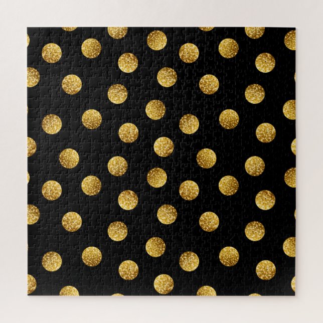 Gold Polka Dot: Nahtlos funkeln. (Vertikal)