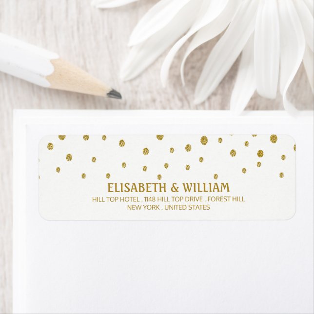 Gold Polka Dot - White & Gold - Hochzeit (Insitu)
