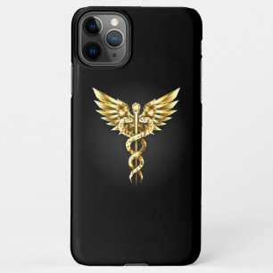 Gold Polygonal Symbol Caduceus iPhone 11Pro Max Hülle