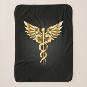 Gold Polygonal Symbol Caduceus Sherpadecke