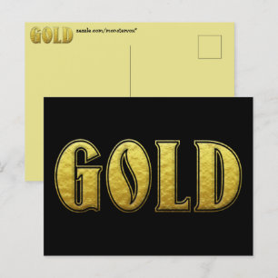 Gold Postkarte