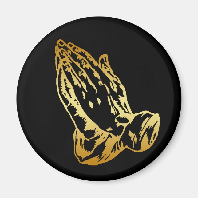 GOLD PRAYING HANDS MAGNET (Vorne)