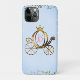 Gold Princess Carriage Blue Storybook Personalisie Case-Mate iPhone Hülle