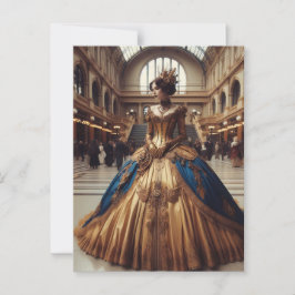 Gold Princess Steampunk Viktorianisch Industrial Postkarte