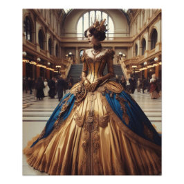 Gold Princess Steampunk viktorianisch industriell Fotodruck