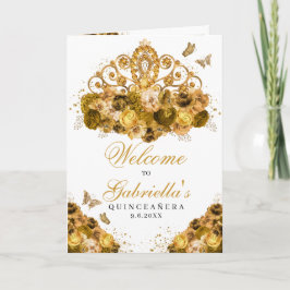 Gold Princess Tiara Quinceanera Programm