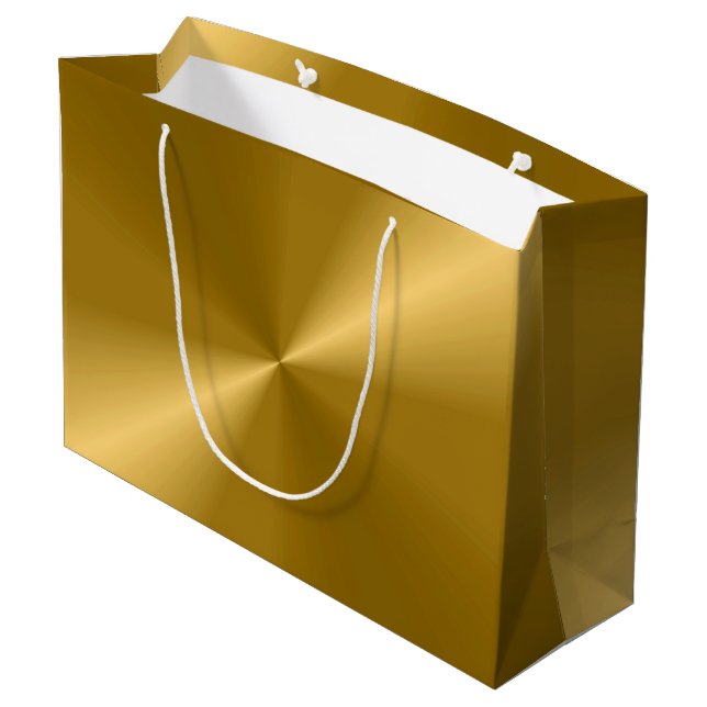 Gold Print-Geschenktasche Große Geschenktüte (Rückseite Schrägansicht)