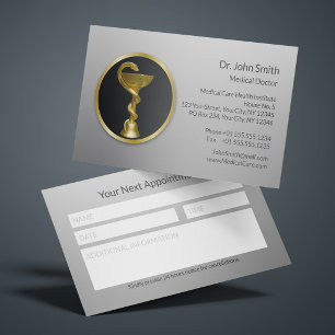 Gold Professional Hygieia-Schale Medizinischer Eri Terminkarte