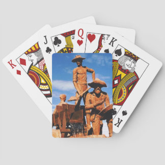 Gold Prospector und Miner Statue Foto entwickelt Spielkarten
