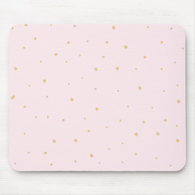 Gold punktiert Mousepad Rosa (Vorne)