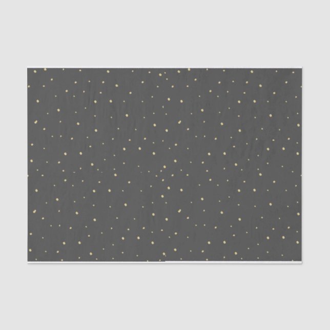 Gold punktiert Seidenpapier-Schwarzes Seidenpapier (Vorderseite)