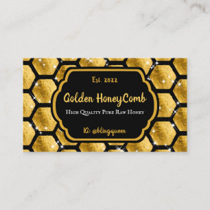 Gold Pureraw Farm Glitz Honeycomb Visitenkarte