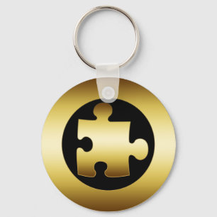 GOLD PUZZLE PIECE SCHLÜSSELANHÄNGER