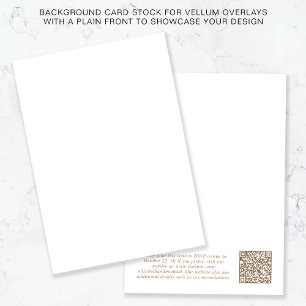 Gold QR Code Weißer Hintergrund für Vellum Overlay Einladung