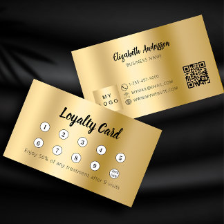 Gold-qr-Firmenlogo Treuekarte