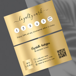 Gold qr Geschäftslogo 5 Treuekarte besuchen