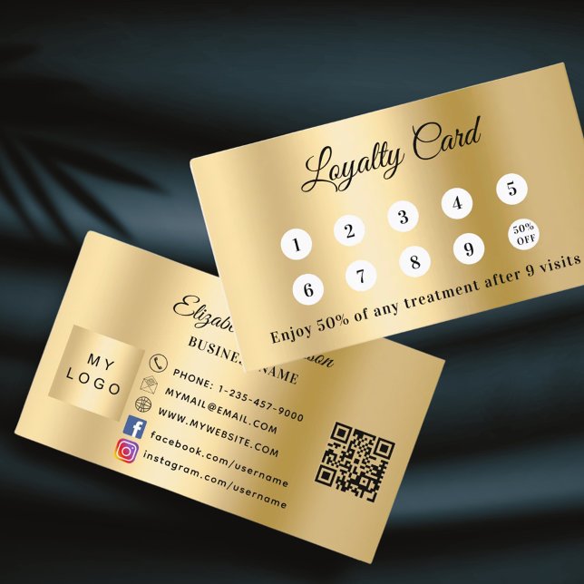 Gold-QR-Logo-Treuekarte Treuekarte (Von Creator hochgeladen)