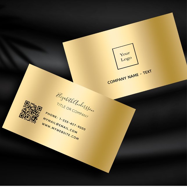 Gold-QR-Logo Visitenkarte (Von Creator hochgeladen)