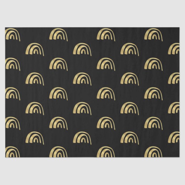 Gold Rainbow and black  Seidenpapier (Vorderseite)